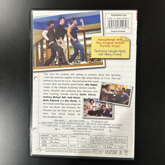The Breakfast Club - DVD - Picture 2 of 5